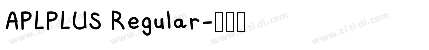 APLPLUS Regular字体转换 APLPLUS Regular字体转换